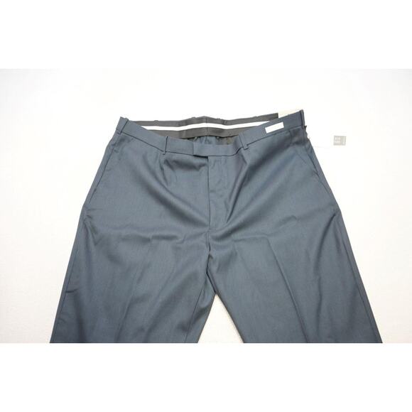 Perry Ellis Travel Luxe Dress Pants Classic Fit Blue Flat Mens 42 x 30 NWT - Picture 5 of 10